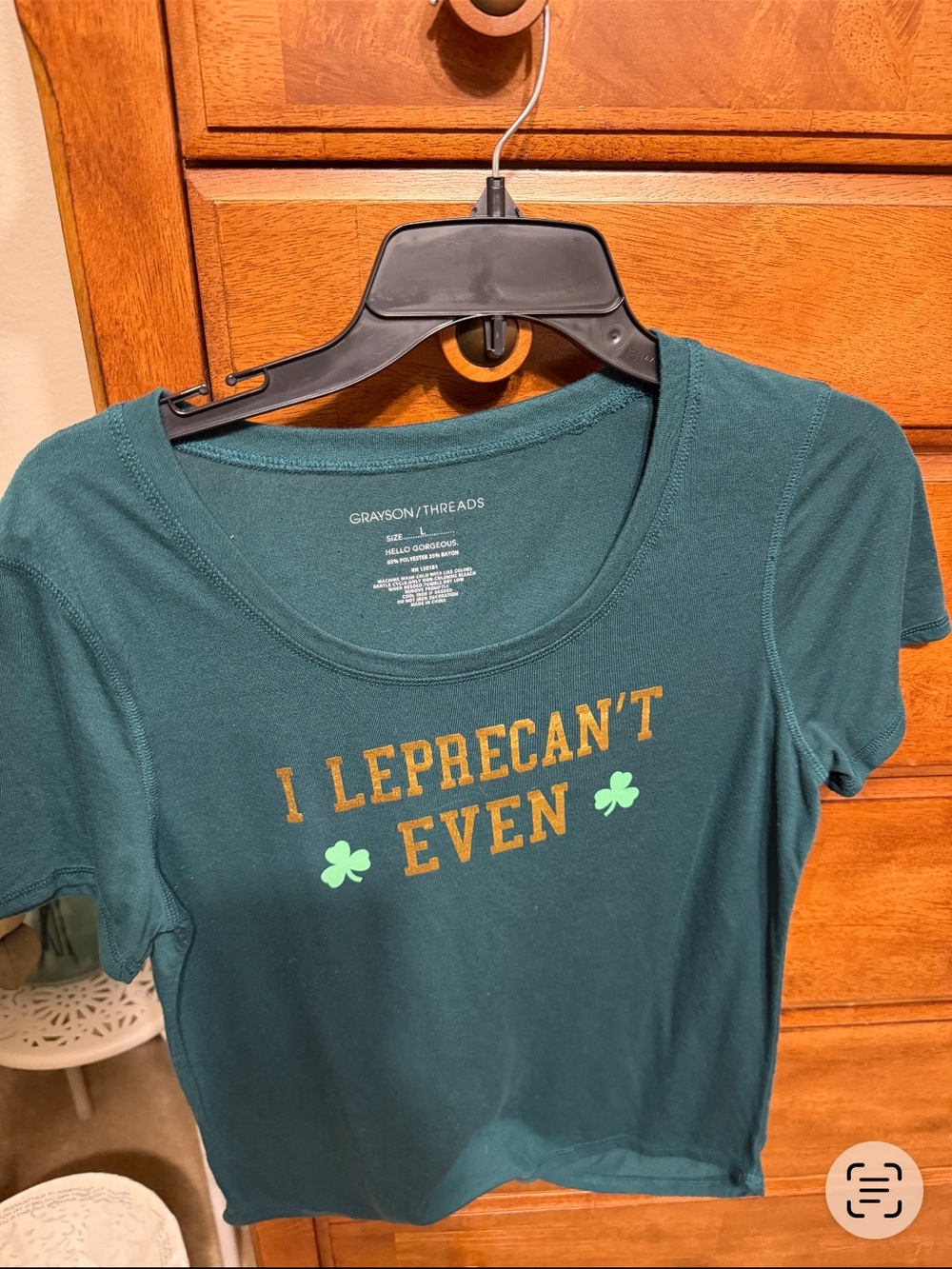 Grayson Threads Teal Graphic Tee with Gold Slogan